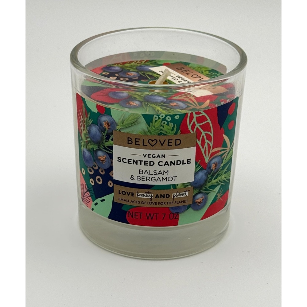 Beloved Balsam & Bergamot‎ 1-Wick Soy Candle 7oz NWT Vegan